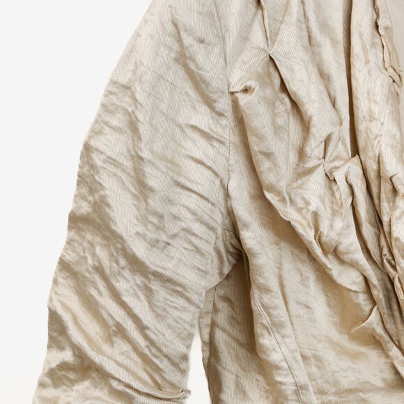 Donna Karan Metallic Silk Gold Ruched Jacket - Picture 5 of 10